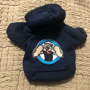 Popeye hoodie dog sweatshirt M pet sweater blue